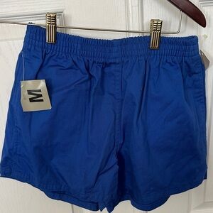 Royal Blue Elastic Waist Shorts